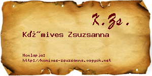 Kőmives Zsuzsanna névjegykártya