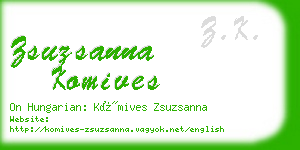 zsuzsanna komives business card